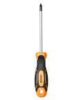 Screwdriver from 12 Piece Screwdriver Set With Magnetic Tips And Crv Steel Build, featuring an ergonomic handle and black tip.
