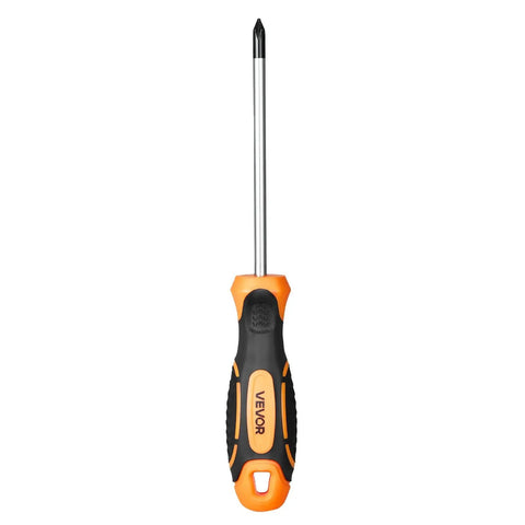 Screwdriver from 12 Piece Screwdriver Set With Magnetic Tips And Crv Steel Build, featuring an ergonomic handle and black tip.
