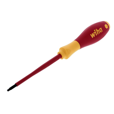Single insulated Phillips screwdriver from Insulated Slotted Phillips And Square Screwdriver Set 6 Piece With Soft Finish Cushioned Grip