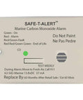 Marine Carbon Monoxide Alarm Detector White Model 62-542-R-MARINE-WH For Boat Safety Smoke And Gas Detector Easy Install