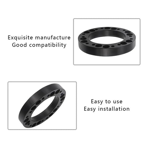 Heavy Duty 12mm Steering Wheel Hub Adapter And Wheel Spacer Blocks Built Tough From Corrosion Free Aluminum Alloy for easy installation