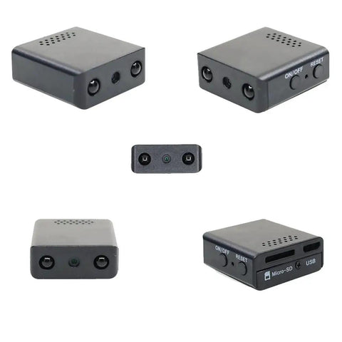 Ultra Small 1080P WiFi Security Cam For Indoor And Outdoor Use Hidden Tiny Surveillance Cam With Night Vision Motion Detection App Control From Your Phone 2.4GHz Only Easy Setup, shown from multiple angles.