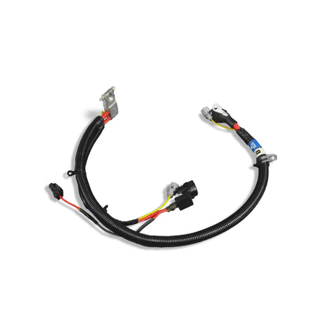 Mopar 56000976AB battery switch cable harness; black corrugated sleeve, yellow/red wires, metal terminals.