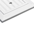 Close-up of Beadboard Style Light Switch Cover 1 Gang Wall Plate In Pure White Decorative Vintage Beadboard Finish