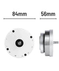 Harmonic Drive Reducer Strain Wave Gearbox HS17IV for Servo Motors, compact 84mm by 56mm design, front and side view.