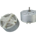 Two-Pack Micro DC Motor 3V To 12V 2700 RPM Mini Electric Motor with 32mm diameter and 8x2mm shaft, ideal for DIY projects.