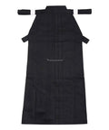 Men's Kendo Aikido Hapkido Hakama Pants For Martial Arts Training, Dope Cotton Dojo Uniform, Black XL 180, laid flat view