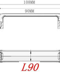 Diagram of handle for Two Sets 2020 Aluminum Extrusion Profile With Six Millimeter Slot Kit Including Door Handle Frame Hinges Zinc Alloy Hex Screws And T Nuts For DIY Projects Industrial Use Home Improvement