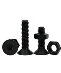 All In One Flat Head Hex Socket Screw Nut Kit For M6 Bolts And Nuts Heavy Duty Hardware Set For Frame Assembly And Part Fixing Black Finish