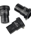 3 Piece 1.25 Inch Barlow Lens Set For Telescopes 2X 3X 5X Eyepiece Magnification Upgrade Your Eyepieces Aluminum Body Dust Cover Included
