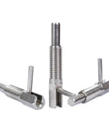 No Hassle Industrial Grade Hand Retract Plunger Pin With Comfy Grip L Handle And Dead Tight Lock long stroke index bolt for M6 through M16.