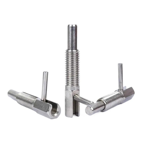No Hassle Industrial Grade Hand Retract Plunger Pin With Comfy Grip L Handle And Dead Tight Lock long stroke index bolt for M6 through M16.