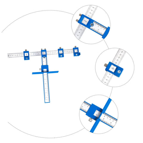 Adjustable Punching Tool For Woodworking Jig For Cabinet Handles Easy Assembly DIY Friendly Hole Locator And Punching Hole Tool