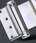 Stainless Steel Heavy Duty Spring Door Hinge Two Way Self Closing With Adjustable Speed For Indoor And Outdoor Mounting And Automatic Rebound Door Hardware Ideal For High Traffic Homes And Offices.