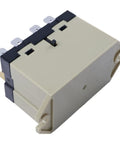 Enclosed Power Relay G7L-2A-TUBJ-CB DPST-NO With Test Button for 200-240VAC, showing quick-connect terminals and flame-resistant casing.
