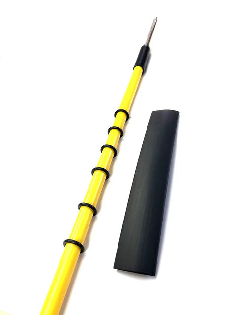 Pole Spear Shrink Grip Glue Lined 2 Pack black 7 inch tubing with 7 O rings, fits 3/8, 1/2, 5/8 inch polespears, DIY kit shown