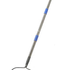 5 Ft Metal Lawn Rake With Level Head And 14 Tough Tines Stainless Steel Handle For Deep Loosening Of Soil Heavy Duty Yard Rake