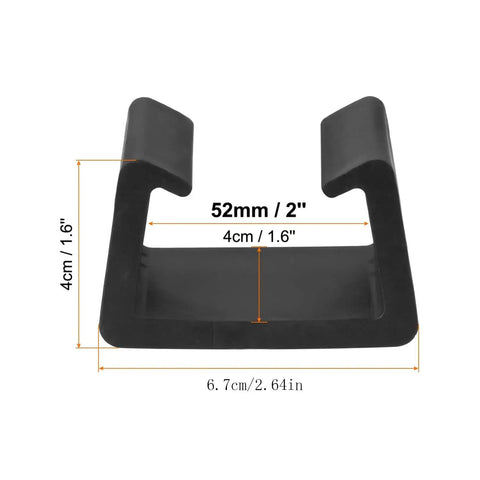10 Pack Outdoor Furniture Clips For Sectional And Rattan Sofas Patio Couch Connectors with dimensions marked