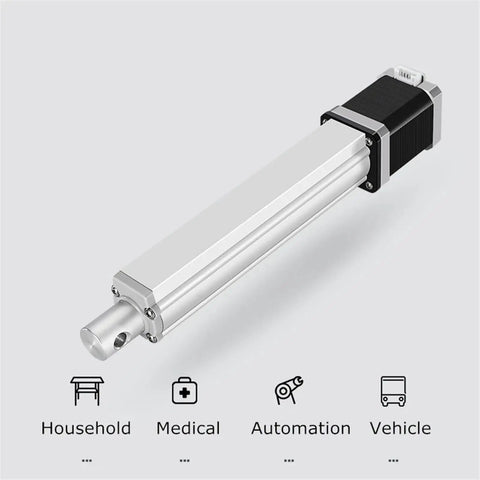 Rock Solid IP42 Linear Actuator Electric Stepper Motor Controller DC 9 To 32 Volt with aluminum casing and connector for precise automation.
