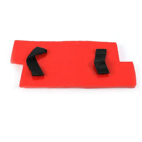 Concrete Cement Wall And Floor Stamp Mat Polyurethane Mold For DIY Projects Vertical Stamp Pattern Easy To Use Durable 15.7 By 7.8 By 0.6 Inches 1.5 Kg For Creating Custom Textured Surfaces - red polyurethane mold with black straps.