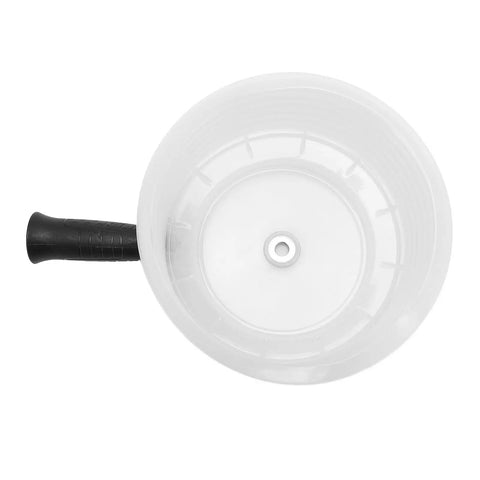 Heavy Duty Hole Saw Dust Collector With Secure Rubber Grip To Beat The Dust On Recessed Lighting Jobs And Keep Workspaces Clean While You Drill Through Drywall Or Concrete - Top view of dust collector bowl.