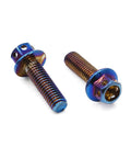 Colorful M6 Burnt Titanium Motorcycle Screws Set With Hex Bolts Fasteners For Bikes, 20 Pieces In Vibrant Finishes, 27mm Total Length