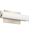 12-Inch LED Vanity Light Fixture In Brushed Nickel, 90 CRI, MVOLT With 30K 35K 40K Color Temp, Sleek Contemporary Cylinder Bath Light