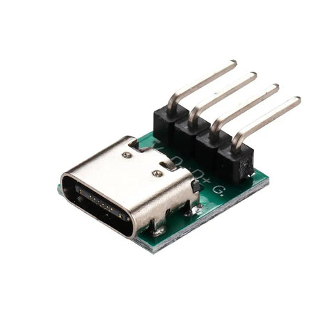Close-up of Type C Female Test Board Socket With Bent Pins 16 Pin 2.54 Pitch USB 3.1 Data Transfer Connector Kit For PCB Debugging And Quick Prototyping 10 Pack Bundle.