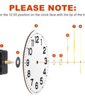 Exploded view showing Silent Quartz Clock Movement Replacement Kit With Gold Hands For Wall Clocks Battery Operated DIY Repair Parts