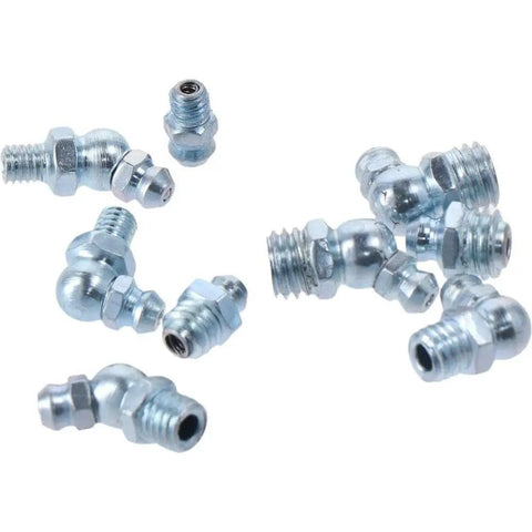110 Pieces Grease Fittings Set For DIY Projects With 45 Degree And Straight Hydraulic Nipples For Metric Grease Fittings