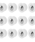 12 Pack Mini Ball Transfer Bearing Units For Table Conveyors And Furniture Rollers, One Third Inch Ball Roller Wheels In Nylon And Stainless Steel