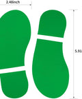 Green footprint stickers from 45 Pairs 90 Footprint Floor Stickers Set For Classrooms And Dance Studios waterproof PVC decals