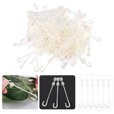 Garden Plant Support Clip And Vine Pull Hook Trellis Fastener For Cherry Tomatoes And Vegetable Vines Keeps Fruit Stems Steady To Prevent Breakage In Wind And Heavy Fruit Weight Ideal DIY Garden Maintenance Gear, plastic clips