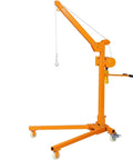 Smooth As Butter Hydraulic Engine Hoist With Foldable Boom And Gutsy Heavy Duty Swivel Casters for easy lifting and repairs.