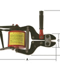 Heavy Duty Center Cut Pressure Gauge Rated For 90 To 130 PSI features rugged black casing and safety warning label, designed for precision measurements.