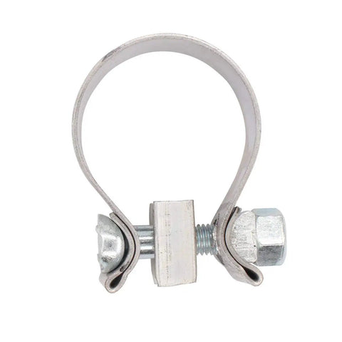 Pack Of 2 1.25 Inch Stainless Steel Muffler Exhaust Clamps For Harley Electra Glide Road King Road Glide Fits 1.75 Inch Inlet Mufflers Durable Dope Easy Install close-up