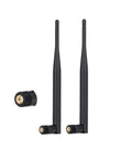 Bluetooth And WiFi Antenna SMA Male 2.4GHz 6dBi Booster for router, IP camera 2 pack with connectors
