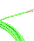 Green flexible leader rod from 33 Ft Upgraded Pet Fish Tape Electrical Wire Threader Puller Tool for cable installations.