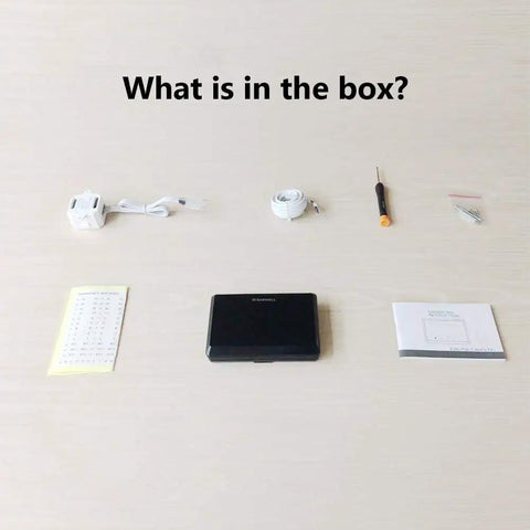 Contents of WiFi Smart Thermostat For Home Automation With Tuya App Remote Control Works With Alexa And Google Assistant box