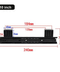 Heavy Duty Drawer Slides 2 Pack Full Extension Ball Bearing Slides With Soft Close For Keyboard Extensions, dimensions labeled