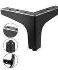 4 Inch Triangle Metal Furniture Legs Set Of 4 For Cabinets And Dressers Heavy Duty Replacement Feet With Matte Black Finish