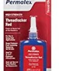 Front view of Red Thread Locker Adhesive 1.22 Oz High Strength Seal For Screws And Bolts Prevents Loosening Under Vibration package