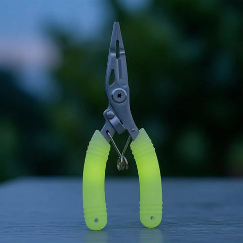 Stainless Steel Pliers Glow In The Dark Multitool With Line Cutter And Hook Tool For Freshwater And Saltwater Fishing