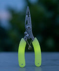 Pliers And Hook Fishing Multitool With Line Cutter For Saltwater And Freshwater Use, focus on rust-resistant grips, outdoor setting