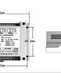 Dimensions of Automatic Water Level Controller for Tanks with Two Non Contact Water Level Sensors, 1 Meter Cable