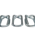 Extra Heavy Duty 1-1/4 Inch Wire Buckles For Cord And Polyester Strapping, Box Of 250, Galvanized Silver, 157 Gauge Cord Compatible