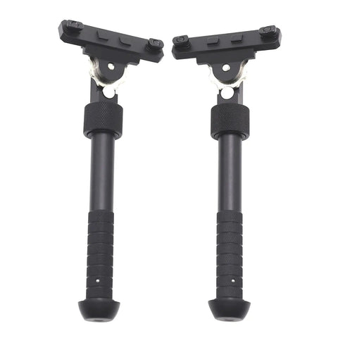 Adjustable Tactical Folding Bipod For M Rail System Three To Nine Inch Height Lightweight Aircraft Aluminum Build Spring Tension Adjustable