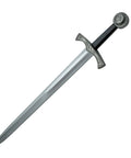 28 Inch Latex Excalibur LARP Sword With Black And Silver Finish, Dope Medieval Cosplay Prop For Adults, Halloween And Theatrical Use