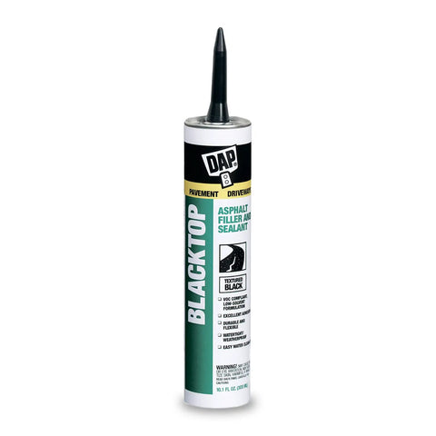 12 Pack 10.1 Oz Blacktop Asphalt Filler And Sealant Textured Black VOC Compliant For Crack Repair, single tube image