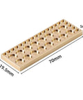 Heavy Duty Top Shelf Pure Copper Watchmaker Repair Tray With Thirty Six Precision Compartments For Organizing Micro Screws Eyeglass Frames And Smartphones Kit, angled view with dimensions.